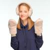 imageCC Women Thick Faux Fur  Sherpa Fleece Lined Warm Winter MittensFaux Furbeige Amz