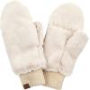 imageCC Women Thick Faux Fur  Sherpa Fleece Lined Warm Winter MittensFaux Furbeige Amz