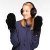 imageCC Women Thick Faux Fur  Sherpa Fleece Lined Warm Winter MittensFaux Furblack
