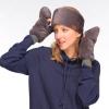 imageCC Women Thick Faux Fur  Sherpa Fleece Lined Warm Winter MittensFaux Furdk Mel Greycc