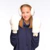 imageCC Women Thick Faux Fur  Sherpa Fleece Lined Warm Winter MittensFaux Furivorycc