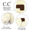 imageCC Women Thick Faux Fur  Sherpa Fleece Lined Warm Winter MittensIvory Thick Solid