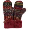 imageCC Women Thick Faux Fur  Sherpa Fleece Lined Warm Winter MittensRed Mix