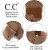 imageCC Women Thick Faux Fur  Sherpa Fleece Lined Warm Winter MittensTaupe Thick Solid