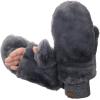 imageCC Womens Faux Fur Wrist Length Fingerless Sherpa Lined Convertible Mittens GlovesDark Mel Grey