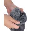 imageCC Womens Faux Fur Wrist Length Fingerless Sherpa Lined Convertible Mittens GlovesDark Mel Grey