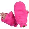 imageCC Womens Faux Fur Wrist Length Fingerless Sherpa Lined Convertible Mittens GlovesHot Pink