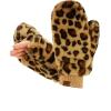 imageCC Womens Faux Fur Wrist Length Fingerless Sherpa Lined Convertible Mittens GlovesLeopard Print  Latte