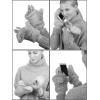 imageCC Womens Faux Fur Wrist Length Fingerless Sherpa Lined Convertible Mittens GlovesMocha