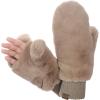 imageCC Womens Faux Fur Wrist Length Fingerless Sherpa Lined Convertible Mittens GlovesMocha