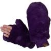 imageCC Womens Faux Fur Wrist Length Fingerless Sherpa Lined Convertible Mittens GlovesPurple