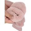 imageCC Womens Faux Fur Wrist Length Fingerless Sherpa Lined Convertible Mittens GlovesRose