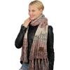 imageCC Womens Long Multicolored Warm Cable Knit Shawl Wrap Tassel ScarfBeige