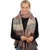 imageCC Womens Long Multicolored Warm Cable Knit Shawl Wrap Tassel ScarfBeige