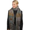 imageCC Womens Long Multicolored Warm Cable Knit Shawl Wrap Tassel ScarfRoseMint
