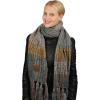 imageCC Womens Long Multicolored Warm Cable Knit Shawl Wrap Tassel ScarfRoseMint