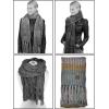 imageCC Womens Long Multicolored Warm Cable Knit Shawl Wrap Tassel ScarfRoseMint