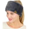 imageCC Womens Soft Faux Fur Feel Sherpa Lined Ear Warmer Headband HeadwrapDark Gray