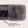 imageCC Womens Soft Faux Fur Feel Sherpa Lined Ear Warmer Headband HeadwrapElasticdkgrey
