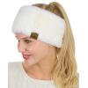 imageCC Womens Soft Faux Fur Feel Sherpa Lined Ear Warmer Headband HeadwrapIvory