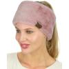 imageCC Womens Soft Faux Fur Feel Sherpa Lined Ear Warmer Headband HeadwrapRose