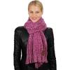imageCC Womens Ultra Soft Chenille Ribbed Thick Warm Knit Shawl Wrap ScarfLavender