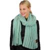 imageCC Womens Ultra Soft Chenille Ribbed Thick Warm Knit Shawl Wrap ScarfMint