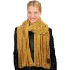 imageCC Womens Ultra Soft Chenille Ribbed Thick Warm Knit Shawl Wrap ScarfMustard