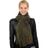 imageCC Womens Ultra Soft Chenille Ribbed Thick Warm Knit Shawl Wrap ScarfNew Olive