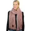 imageCC Womens Ultra Soft Chenille Ribbed Thick Warm Knit Shawl Wrap ScarfRose