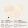 imageCC Womens Warm Knit Fingerless Half Finger Fleece Lined Winter GlovesBow  Beige
