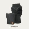 imageCC Womens Warm Knit Fingerless Half Finger Fleece Lined Winter GlovesBow  Black