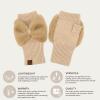 imageCC Womens Warm Knit Fingerless Half Finger Fleece Lined Winter GlovesBow  Camel