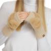 imageCC Womens Warm Knit Fingerless Half Finger Fleece Lined Winter GlovesBow  Camel