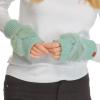 imageCC Womens Warm Knit Fingerless Half Finger Fleece Lined Winter GlovesBow  Dusty Mint