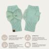 imageCC Womens Warm Knit Fingerless Half Finger Fleece Lined Winter GlovesBow  Dusty Mint