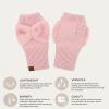 imageCC Womens Warm Knit Fingerless Half Finger Fleece Lined Winter GlovesBow  Rose