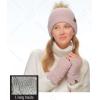 imageCC Womens Warm Knit Fingerless Half Finger Fleece Lined Winter GlovesSoft Fuzzy Cinnamon