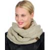 imageCC Womens Winter Cable Knit Sherpa Lined Warm Infinity Pullover ScarfBeige