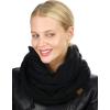 imageCC Womens Winter Cable Knit Sherpa Lined Warm Infinity Pullover ScarfBlack