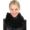 imageCC Womens Winter Cable Knit Sherpa Lined Warm Infinity Pullover ScarfBlack