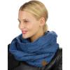imageCC Womens Winter Cable Knit Sherpa Lined Warm Infinity Pullover ScarfDark Denim