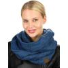 imageCC Womens Winter Cable Knit Sherpa Lined Warm Infinity Pullover ScarfDark Denim