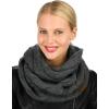 imageCC Womens Winter Cable Knit Sherpa Lined Warm Infinity Pullover ScarfDark Melange Grey