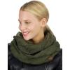 imageCC Womens Winter Cable Knit Sherpa Lined Warm Infinity Pullover ScarfDark Olive