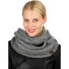 imageCC Womens Winter Cable Knit Sherpa Lined Warm Infinity Pullover ScarfLight Melange Grey