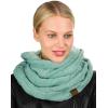 imageCC Womens Winter Cable Knit Sherpa Lined Warm Infinity Pullover ScarfMint