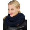 imageCC Womens Winter Cable Knit Sherpa Lined Warm Infinity Pullover ScarfNavy