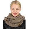 imageCC Womens Winter Cable Knit Sherpa Lined Warm Infinity Pullover ScarfTaupe