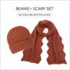 imageCC Womens Winter Knit Beanie Hat and Scarf Set Chevron Pattern Warm Cozy AccessoriesRust